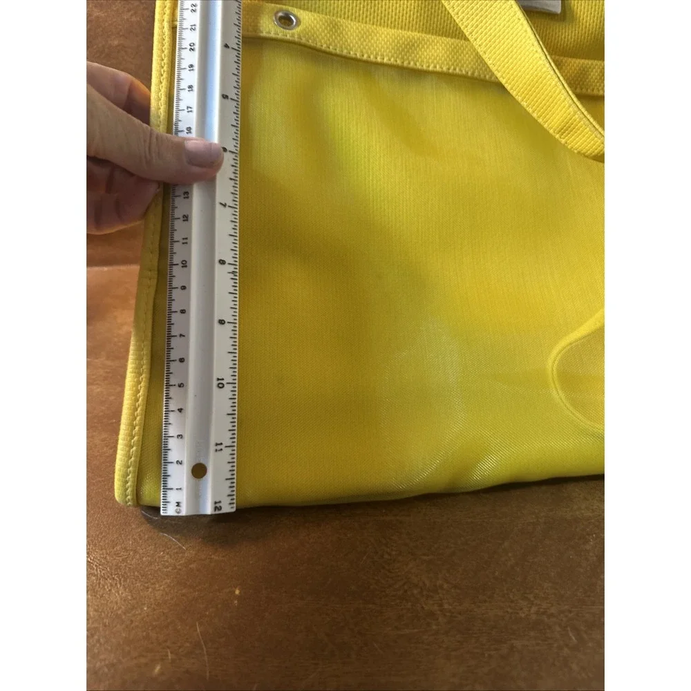Capezio YElLOW Canvas Shoulder Bag Purse Tote 14X12